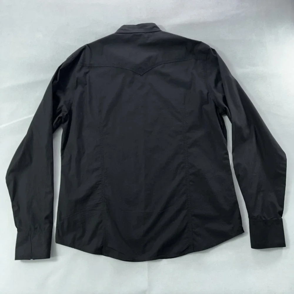 True Religion Pearl Snap Shirt Men 3XL Black‎ Western Long Sleeve